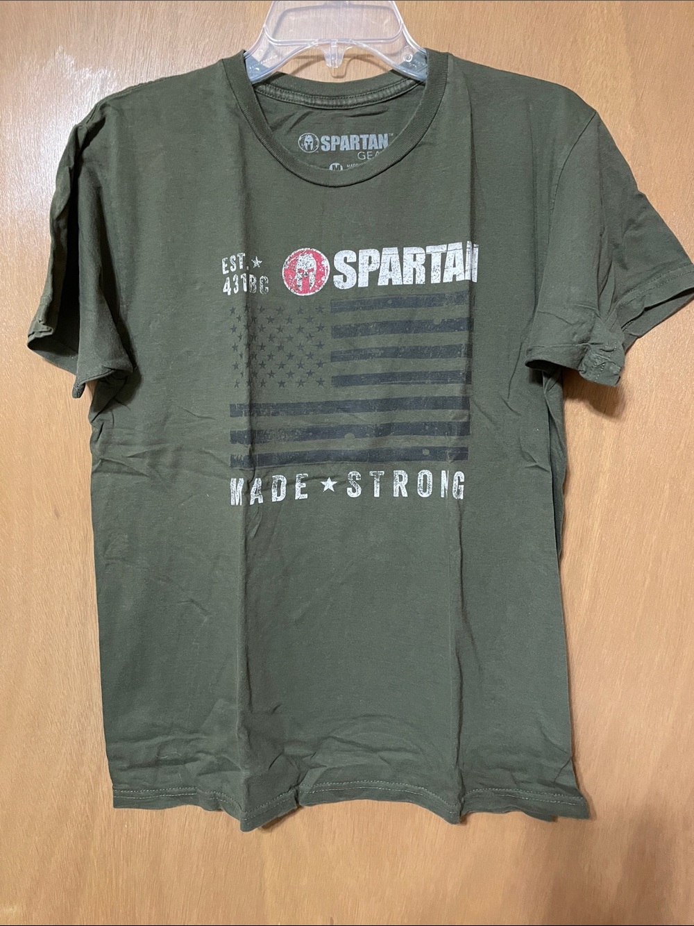 Men's Olive Green Graphic Tee - Made Strong
